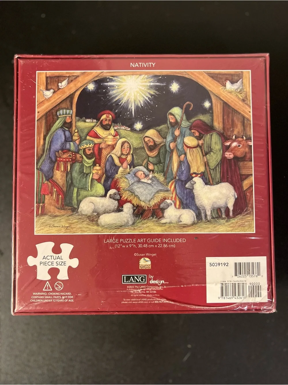 2023 Lang 500 Piece Jigsaw Puzzle Nativity “The Lord Is My Shepherd” New
